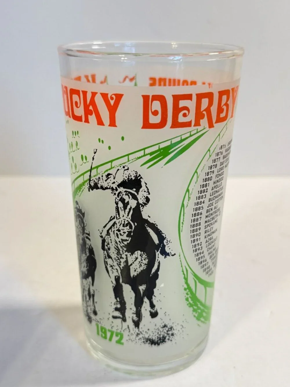 Vintage 1972 Kentucky Derby Mint Julep Glass Churchill Downs Barware